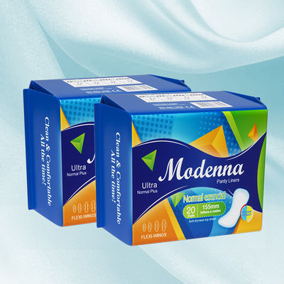 Harga yang bagus Katun Lembut Non Woven Top Sheet Wanita Saniter Napkin Wing Tipe 285mm on line