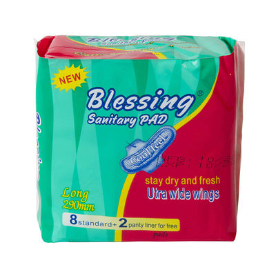 Harga yang bagus Blessing Produsen profesional sekali pakai bernafas Back Sheet Desain khusus Wanita Pads Feminine sanitary Napkin on line