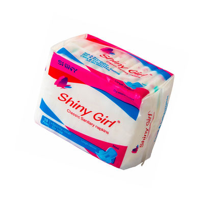 Harga yang bagus Perforated non-woven 290mm cetak biru pad sanitasi dijual di Afrika Barat on line