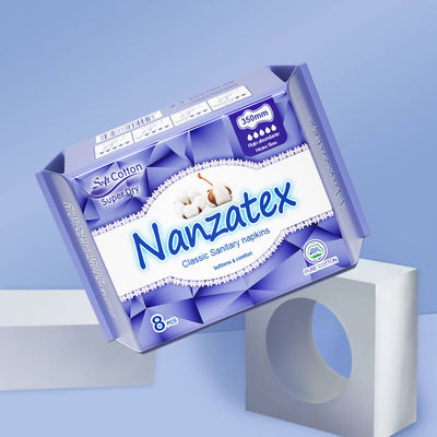 Harga yang bagus Wanita Serbet Saniter dengan permukaan kapas murni super menyerap OEM wanita Produsen Pad Saniter on line