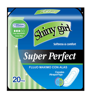 Harga yang bagus Serbet sanitary sekali pakai tebal dengan warna putih dan kapasitas penyerapan 50-200ml on line