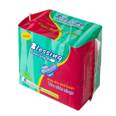 Harga yang bagus Mint Flavour Disposable Sanitary Napkin Women Super Absorbent Period Pads ISO9001 on line