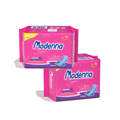 Malam Ekstra Panjang OEM Gunakan Sanitary Napkin 280mm 340mm Dengan Sayap