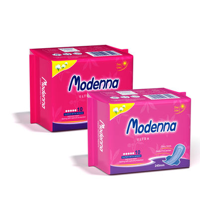 Anion Beraroma Penggunaan Sehari-hari Sanitary Pads Napkins Cotton Disposable 245mm 290mm 340mm