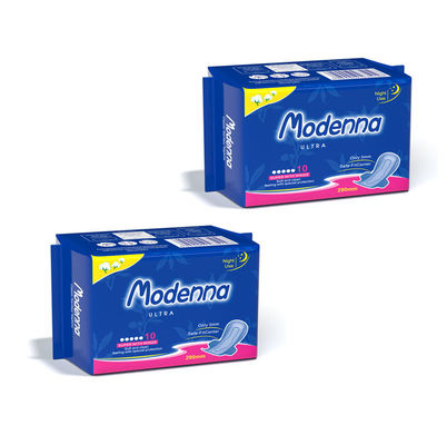 Nyaman Pagi Malam Pakai Sanitary Napkin Anti Bocor Samping Selama Masa OEM