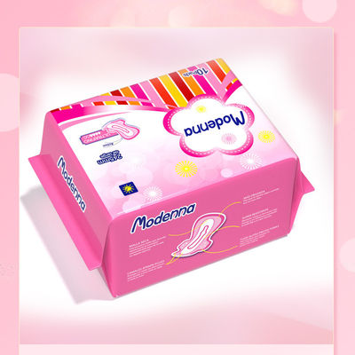 Bernapas Wanita Sanitary Napkin Lembut 100% Katun Organik Sanitary Pads 285mm