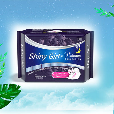 Harga yang bagus Cotton Women Sanitary Napkin Winged Disposable Period Pads 50ml / 80ml Penyerapan on line