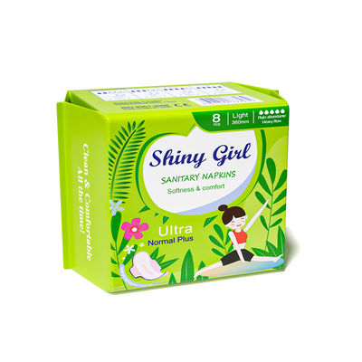 Harga yang bagus Disposable Women Sanitary Napkin With Winged Shape Absorbency Untuk Setiap Hari on line
