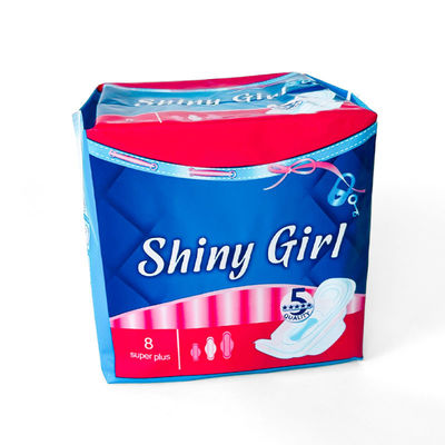 Harga yang bagus Hot Sale Oem Brand High Absorbent Blue Cotton Pencetakan Serbet Saniter Di Pabrik China on line