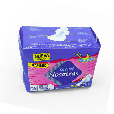 Harga yang bagus Ukuran besar Cotton Cover Sanitary Napkin Overnight Menstrual Feminine Hygiene sekali pakai Periode Lady Napkin Sanitary Pad on line