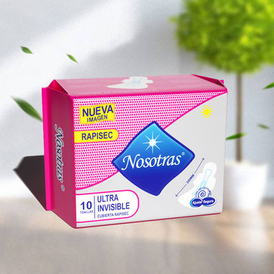 Label pribadi super menyerap ultra tipis handuk sanitasi permukaan nyaman serbet sanitasi dengan sayap