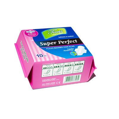 Harga yang bagus Soft Absorbent Perfume Free Disposable Sanitary Napkins dengan Sayap on line