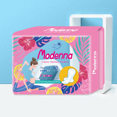 OEM 290mm Hygiene Biodegradable Sanitary Napkin Cotton Female Sanitary Pad Dengan Sayap