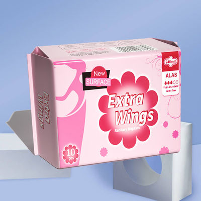 Harga yang bagus Produk higienis sekali pakai 290mm Serbet Saniter Wanita Pad menstruasi dengan sayap on line