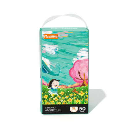 Harga yang bagus Pull Up Diaper Warna yang disesuaikan untuk penyerapan maksimum dan kenyamanan Diaper bayi on line